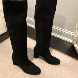 StuartWeitzman Basilico Black Suede Boots